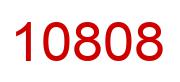 Number 10808 red image