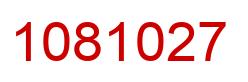 Número 1081027 imagen rojo