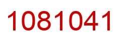 Number 1081041 red image