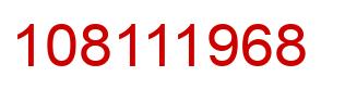 Number 108111968 red image