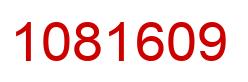 Number 1081609 red image