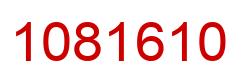 Number 1081610 red image