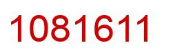 Number 1081611 red image