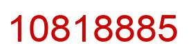 Number 10818885 red image