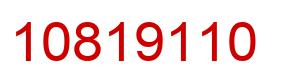 Number 10819110 red image