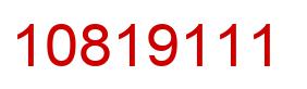 Number 10819111 red image