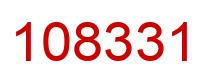 Number 108331 red image