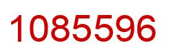 Number 1085596 red image