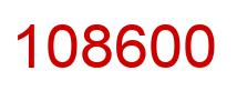 Number 108600 red image
