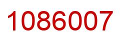 Number 1086007 red image