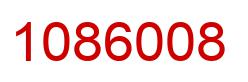 Number 1086008 red image
