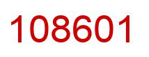 Number 108601 red image