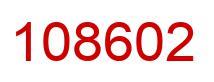 Number 108602 red image