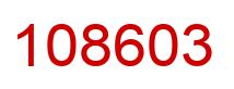 Number 108603 red image