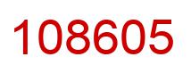 Number 108605 red image
