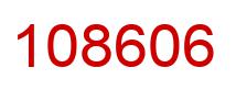 Number 108606 red image