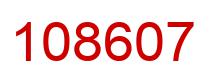 Number 108607 red image