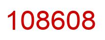 Number 108608 red image