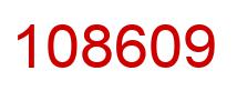 Number 108609 red image