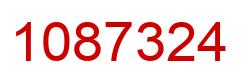 Number 1087324 red image