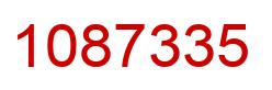 Number 1087335 red image