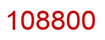 Number 108800 red image