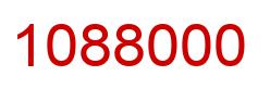 Number 1088000 red image