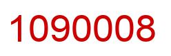 Number 1090008 red image