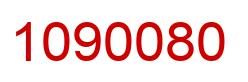 Number 1090080 red image