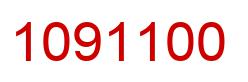 Number 1091100 red image