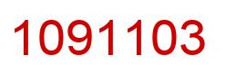 Number 1091103 red image