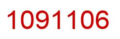 Number 1091106 red image