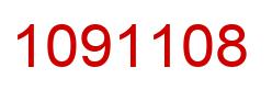 Number 1091108 red image