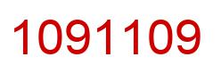 Number 1091109 red image