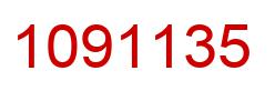 Number 1091135 red image