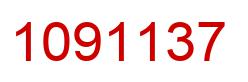 Number 1091137 red image