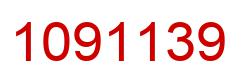 Number 1091139 red image