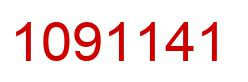 Number 1091141 red image