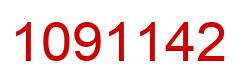 Number 1091142 red image