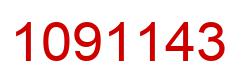 Number 1091143 red image