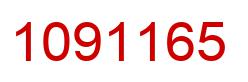 Number 1091165 red image