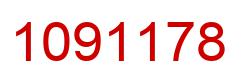Number 1091178 red image