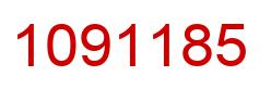 Number 1091185 red image