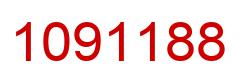 Number 1091188 red image