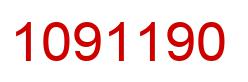 Number 1091190 red image