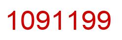 Number 1091199 red image