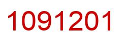 Number 1091201 red image