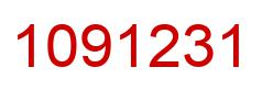 Number 1091231 red image
