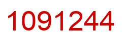 Number 1091244 red image