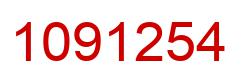 Number 1091254 red image